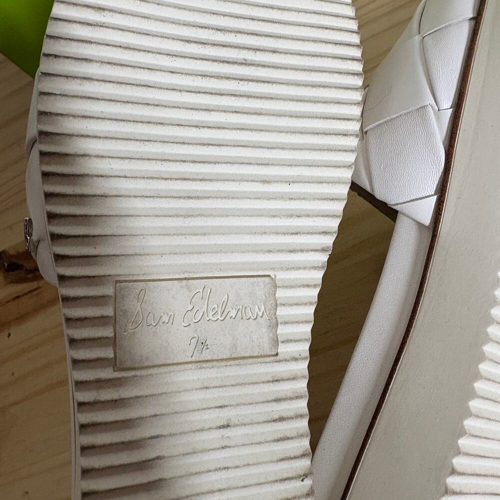 Sam Edelman Women Size 7.5 Adaley Slide Sandals White Slip On Open Toe - Picture 5 of 8
